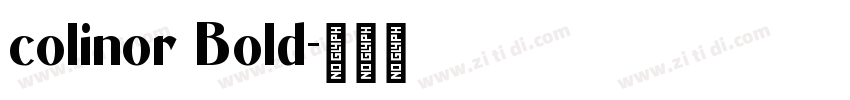 colinor Bold字体转换